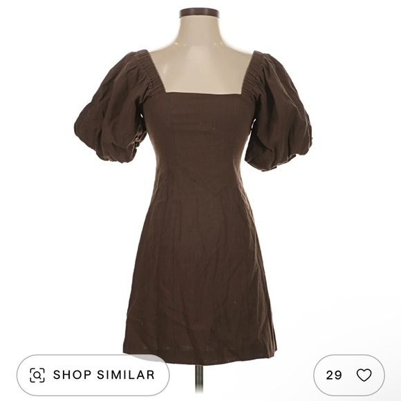 SNDYS x Revolve Tuscany Linen Puff Sleeve Dress - Picture 3 of 6